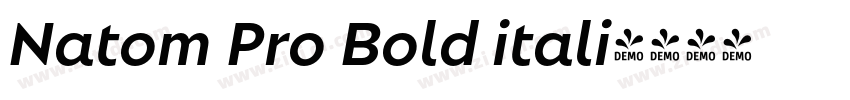 Natom Pro Bold itali字体转换